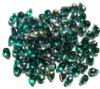 100 4mm Emerald Vitrail Drops